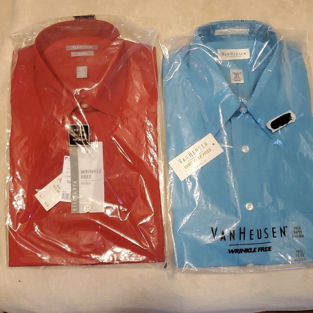 2 Van Heusen dress shirts NWT
